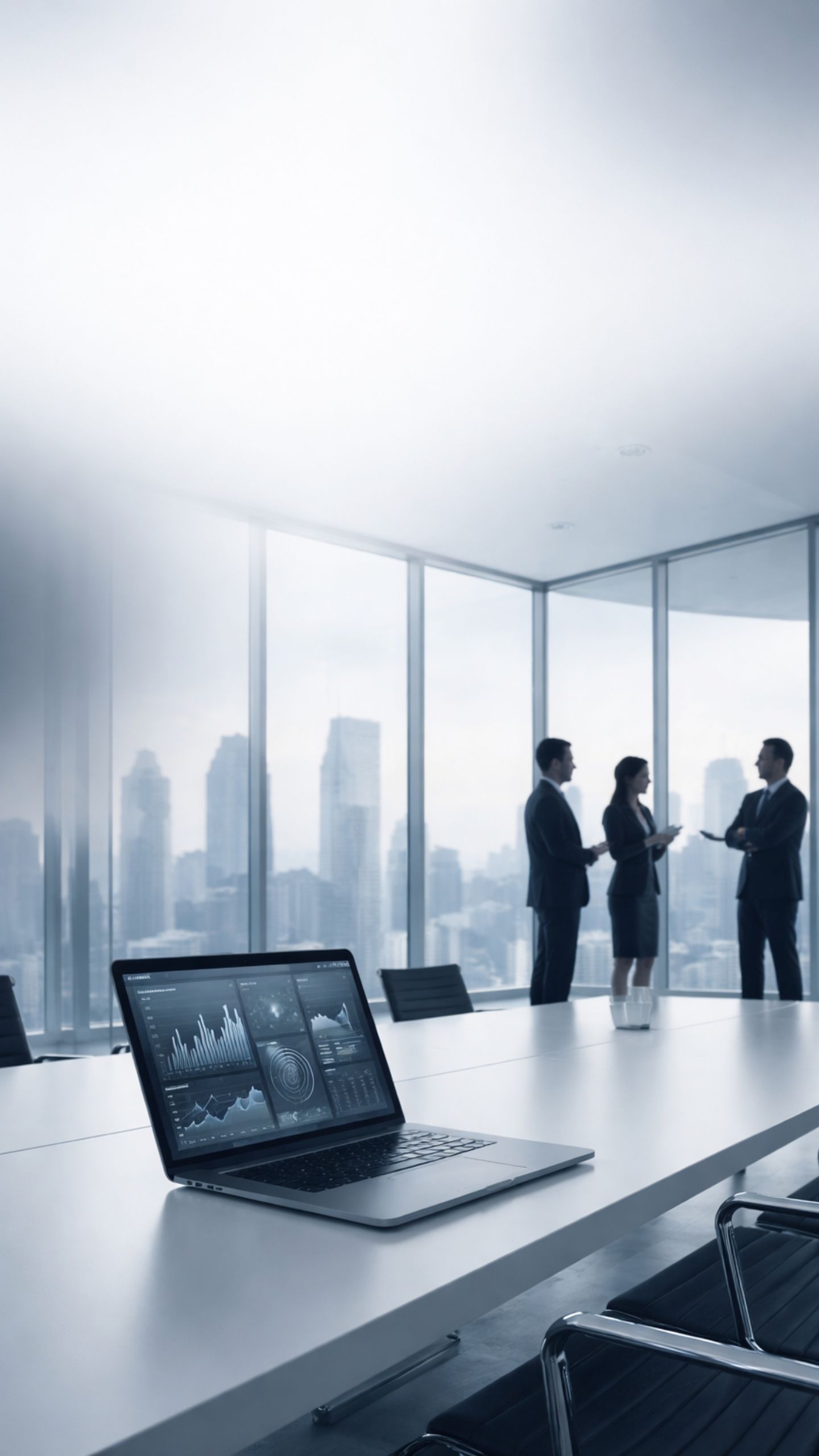 Growth Partners Japan|AI×WEB戦略コンサルティング スマホヒーロー 株式会社Growth Partners JapanのAI活用WEBマーケティング戦略コンサルティングの打ち合わせ風景。オフィスでデータ分析を行うビジネスチーム